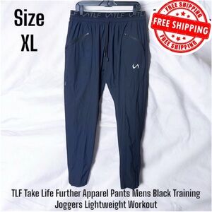 TLF Apparel Pants Mens XL Black Training JoggerS Lightweight Workout FREE SHIP
